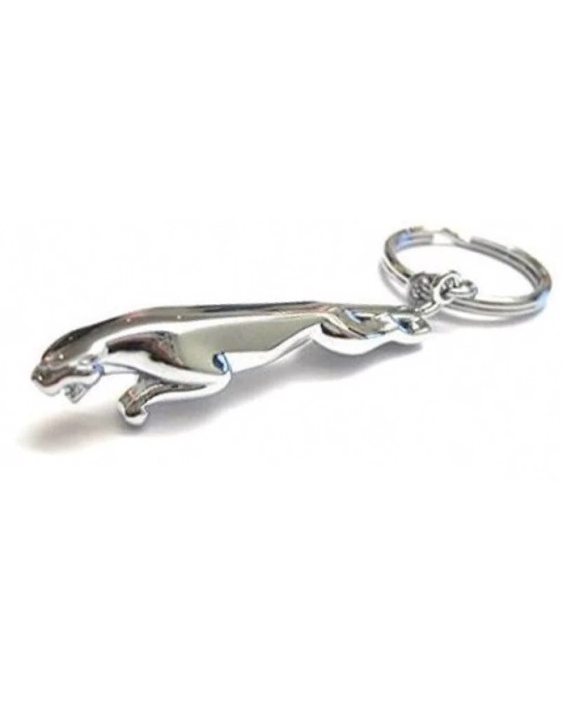 Auto Dean Premium silver color metallic jaguar Shape keychain. Lightweight, Durable, Stylish.