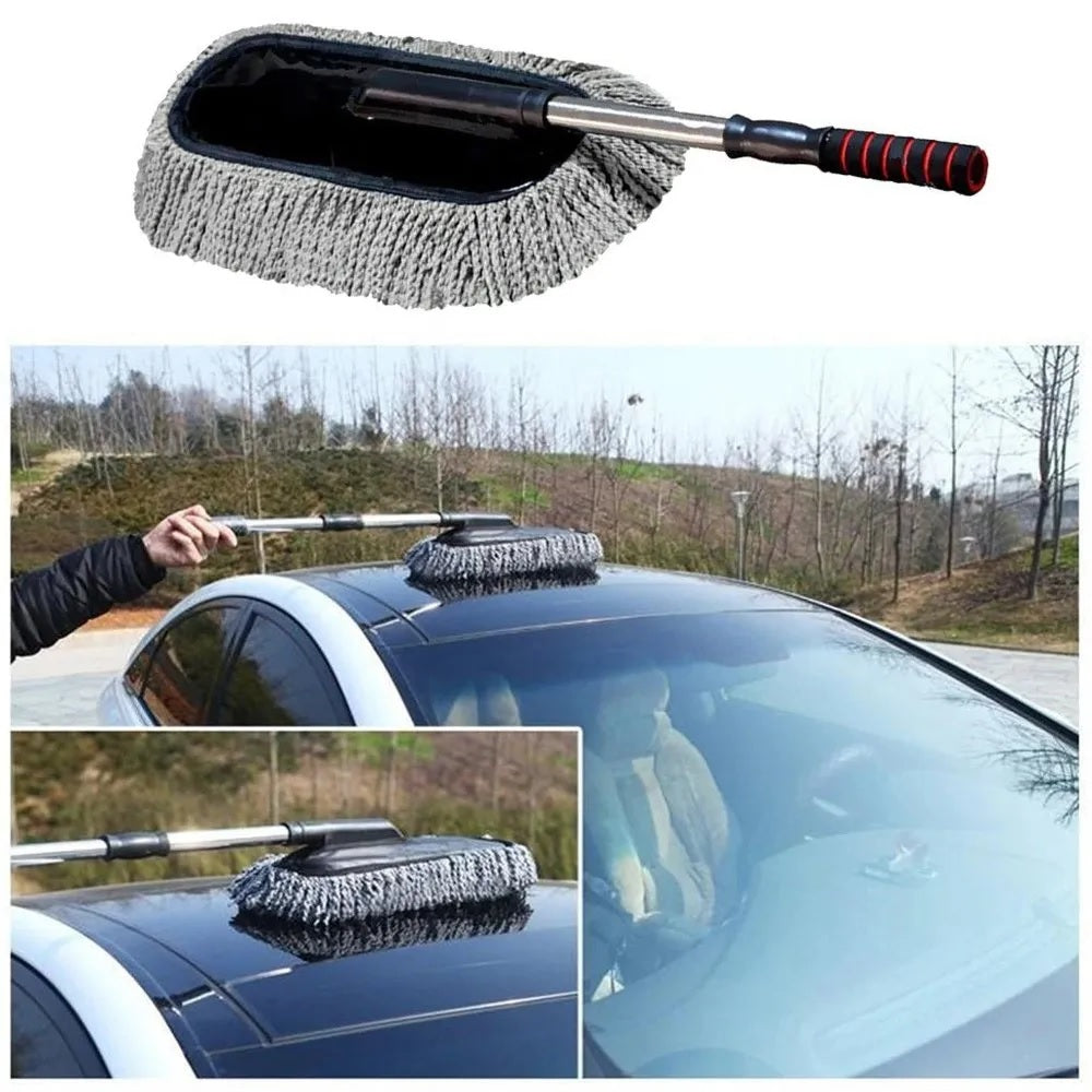 Auto Dean Microfiber Flexible Duster Car Wash | Car and Bike Cleaning Accessories | Microfiber | Brushes | Dry/Wet Home, Kitchen, Cleaning Brush with Expandable Handle.