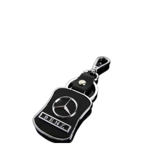 Auto Dean Mersedes black and silver premium key chain/leather metallic/durable.