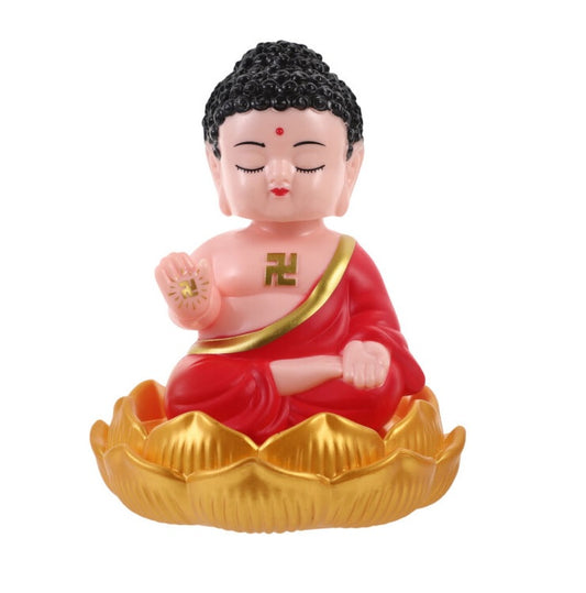 Auto Dean Solar Powered Moving Head Buddha Idol for car Dashboard, Home Decor, Office and Study Table etc. Premium Material Attractive Colors and Best Gift for Love Ones.