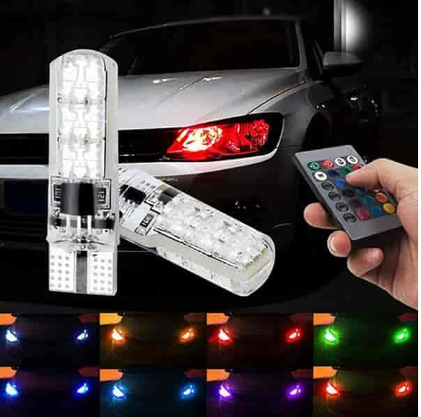 Auto Dean T10 RGB Interior Parking light, Multicolour Light with Wireless Remote, Universal for All Cars & Bikes. Different light Modes.