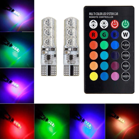 Auto Dean T10 RGB Interior Parking light, Multicolour Light with Wireless Remote, Universal for All Cars & Bikes. Different light Modes.