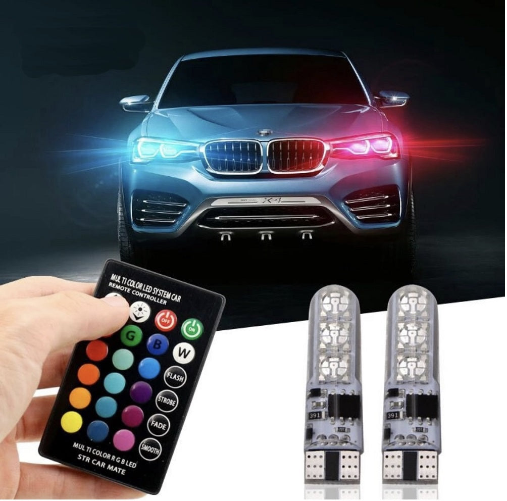 Auto Dean T10 RGB Interior Parking light, Multicolour Light with Wireless Remote, Universal for All Cars & Bikes. Different light Modes.